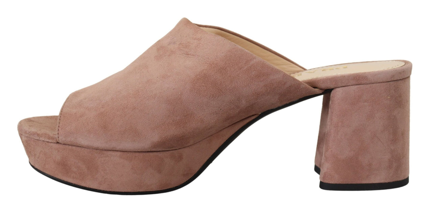 Prada Elegant Dark Rose Suede Heels - Ora And Co.