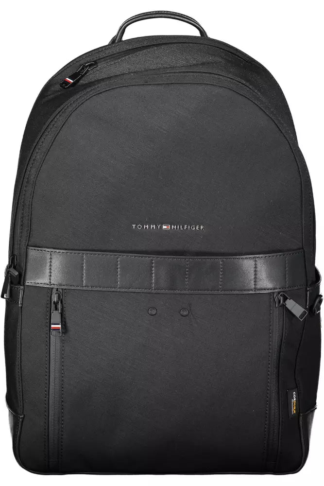 Tommy Hilfiger Black Nylon Men Backpack - Ora And Co.