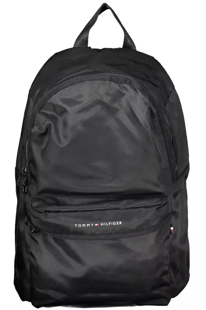 Tommy Hilfiger Black Polyester Men Backpack - Ora And Co.