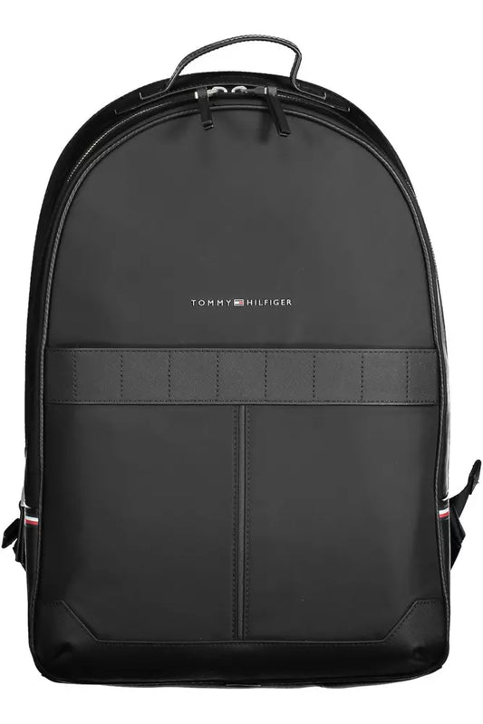 Tommy Hilfiger Black Polyester Men Backpack - Ora And Co.