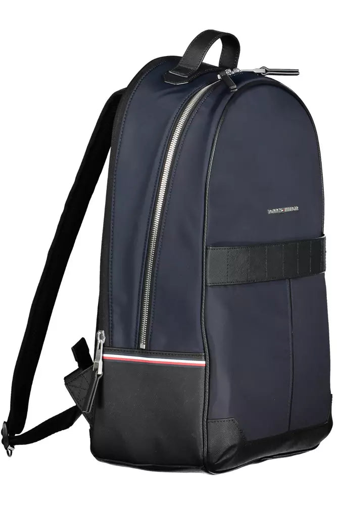 Tommy Hilfiger Blue Polyester Men Backpack - Ora And Co.