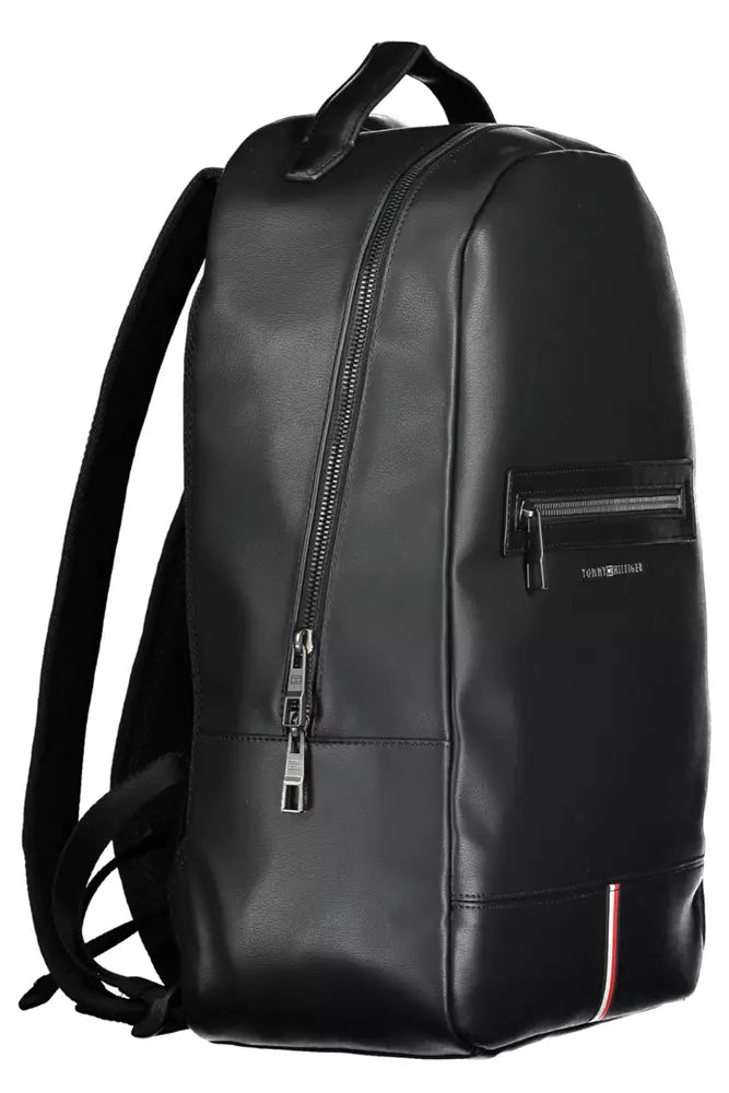 Tommy Hilfiger Black Polyethylene Men Backpack - Ora And Co.