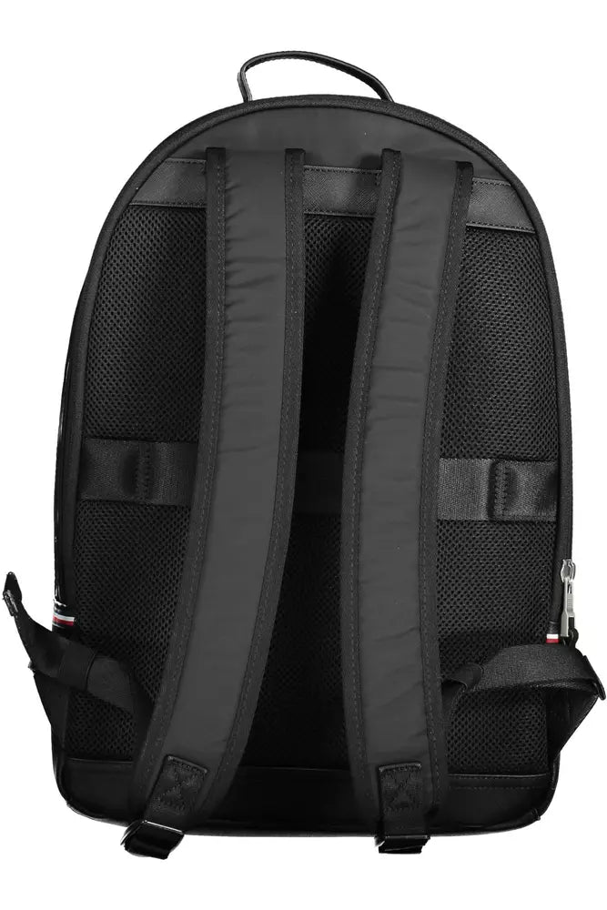 Tommy Hilfiger Black Polyester Men Backpack - Ora And Co.