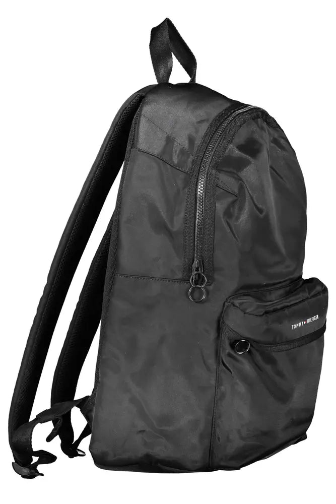 Tommy Hilfiger Black Polyester Men Backpack - Ora And Co.