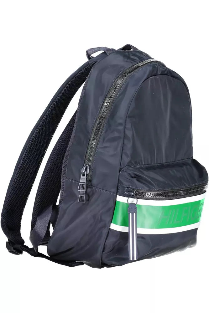 Tommy Hilfiger Blue Polyester Men Backpack - Ora And Co.