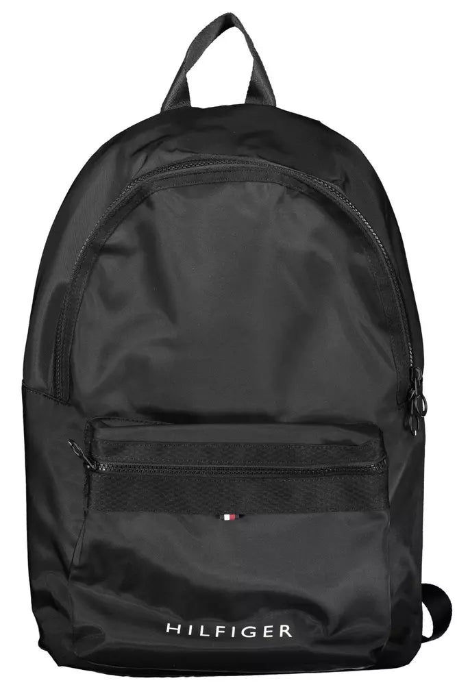 Tommy Hilfiger Black Polyester Men Backpack - Ora And Co.