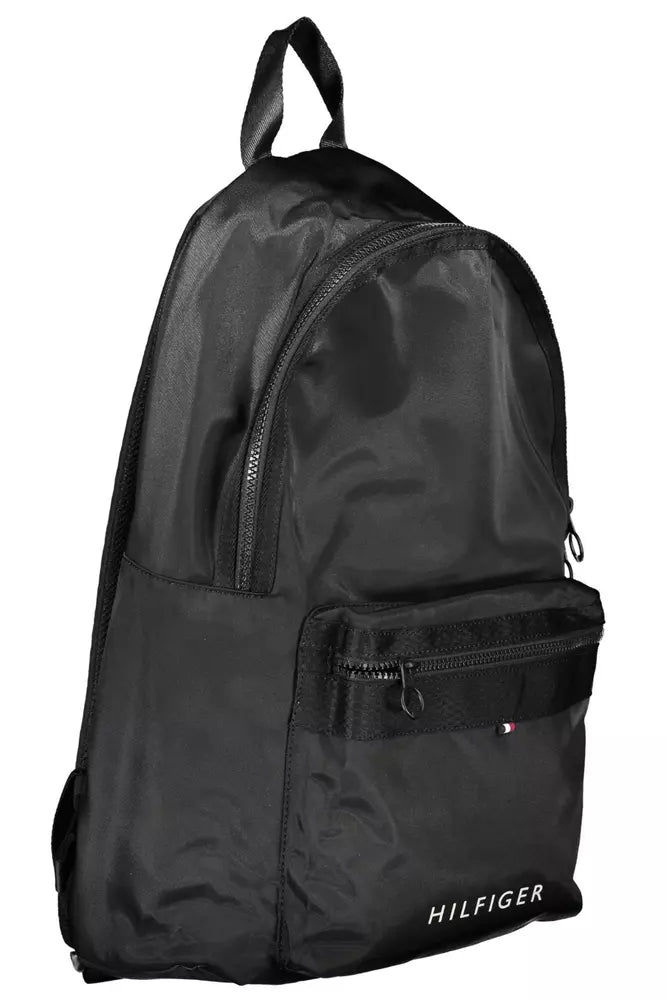 Tommy Hilfiger Black Polyester Men Backpack - Ora And Co.