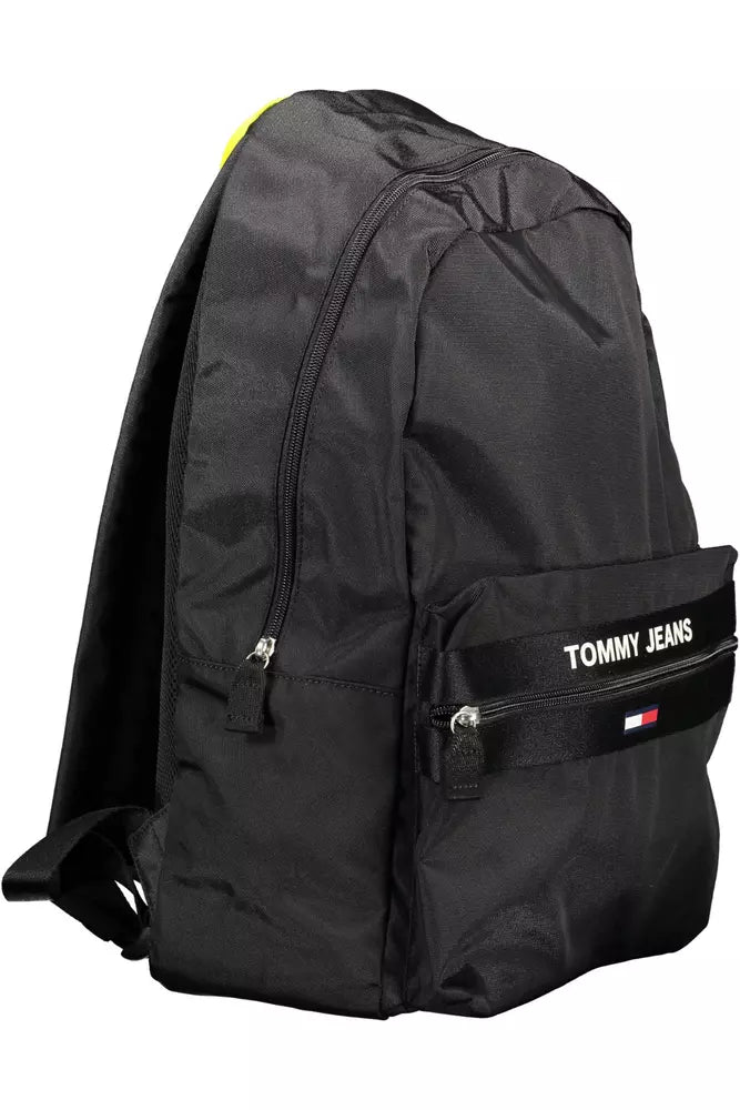 Tommy Hilfiger Black Polyester Men Backpack - Ora And Co.