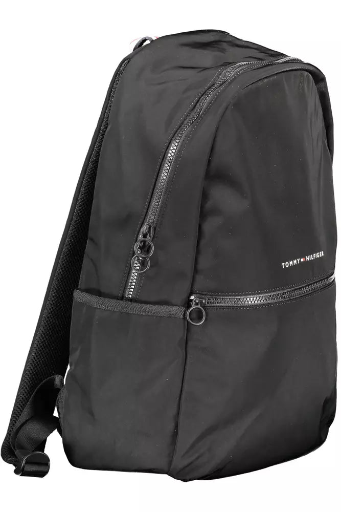 Tommy Hilfiger Black Polyester Men Backpack - Ora And Co.