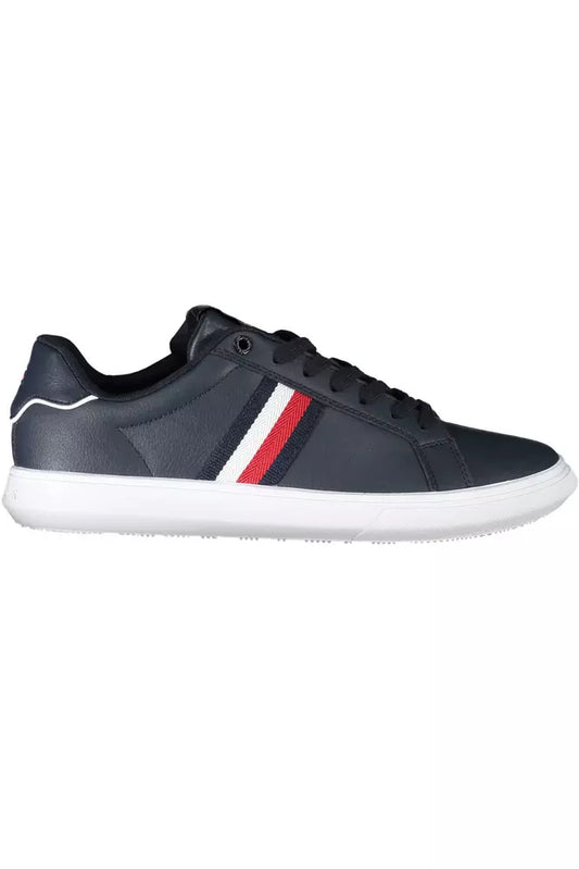 Tommy Hilfiger Blue Leather Men Sneaker - Ora And Co.