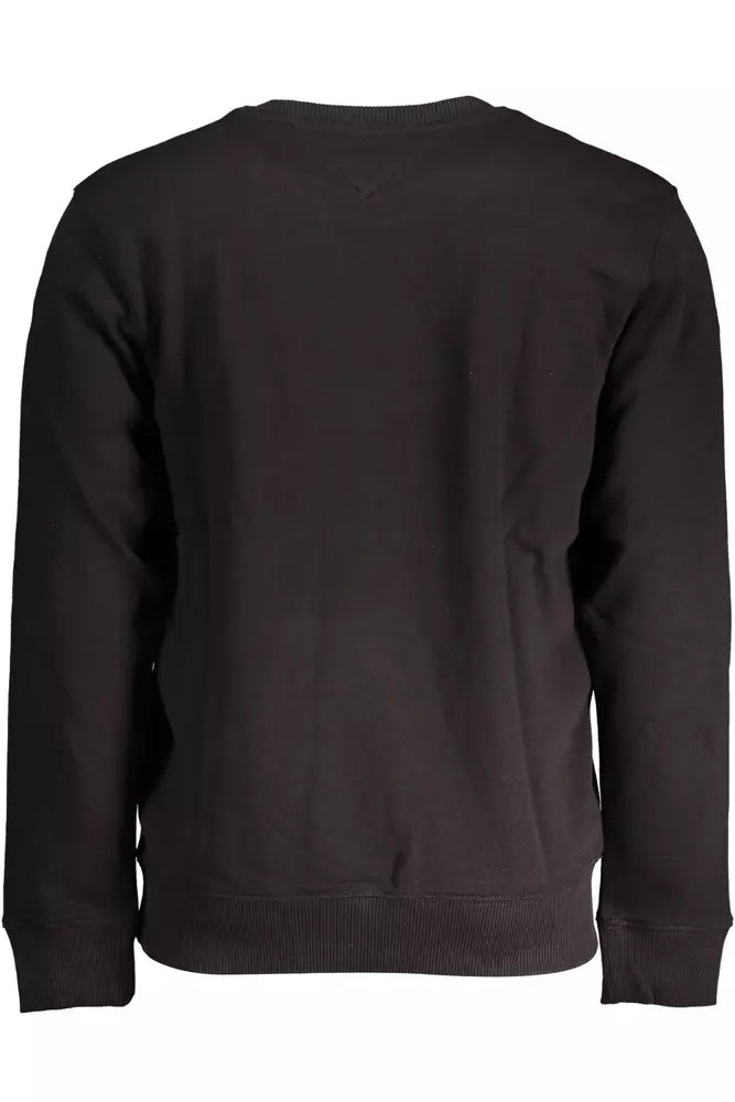 Tommy Hilfiger Black Cotton Men Sweater - Ora And Co.