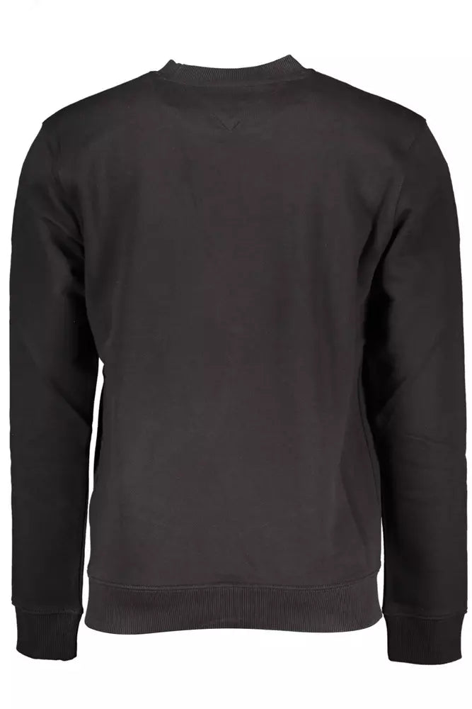 Tommy Hilfiger Black Cotton Men Sweater - Ora And Co.