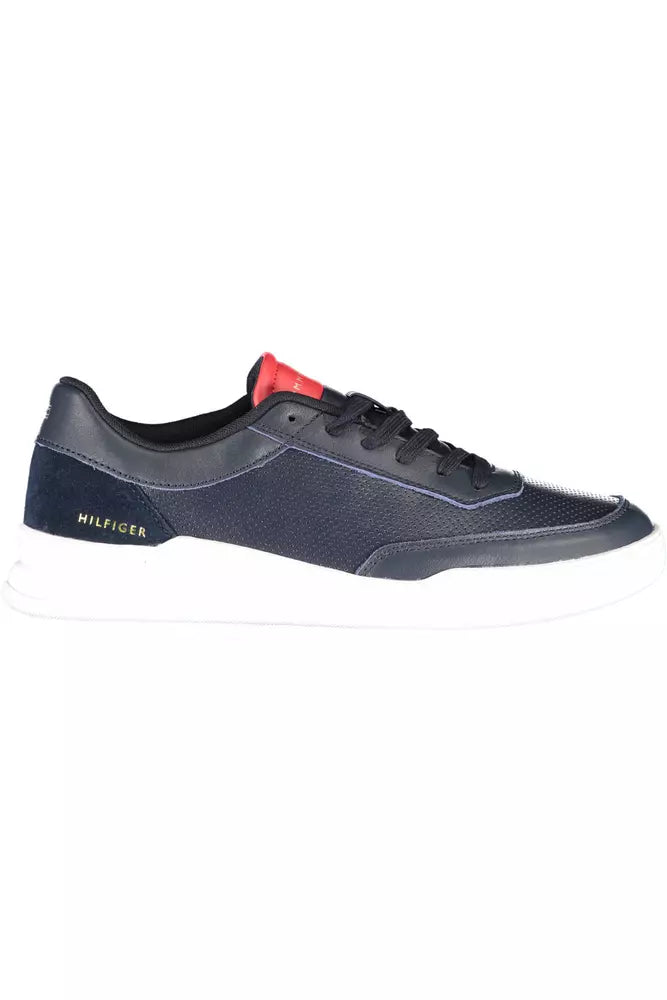 Tommy Hilfiger Blue Leather Men Sneaker - Ora And Co.