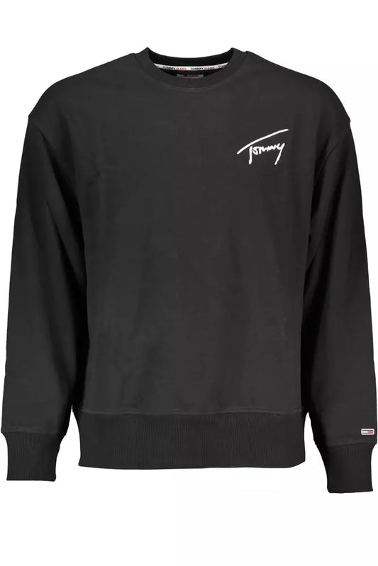 Tommy Hilfiger Black Cotton Men Sweater - Ora And Co.