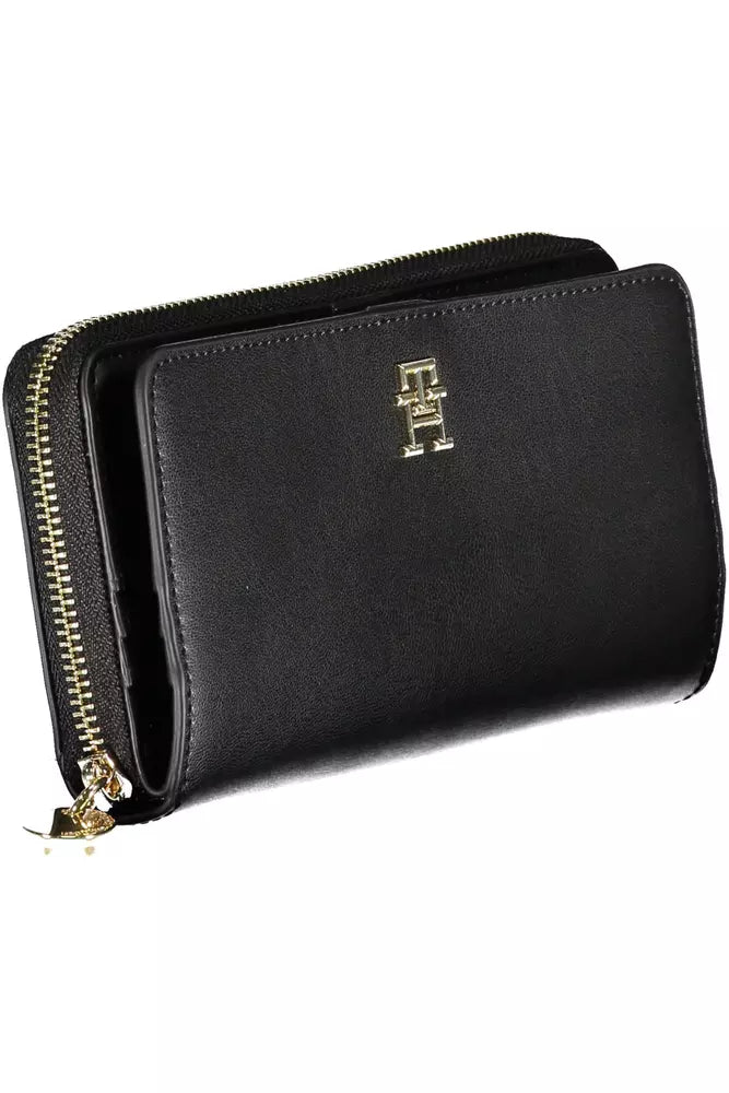 Tommy Hilfiger Black Polyethylene Women Wallet - Ora And Co.