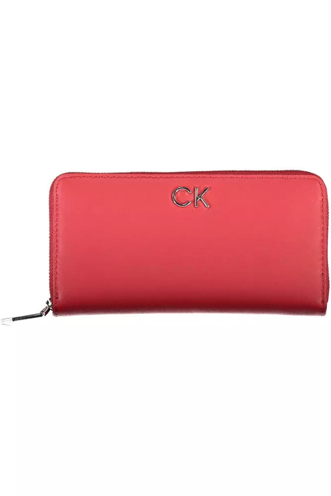 Calvin Klein Red Polyethylene Women Wallet - Ora And Co.