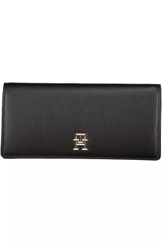 Tommy Hilfiger Black Polyethylene Women Wallet - Ora And Co.