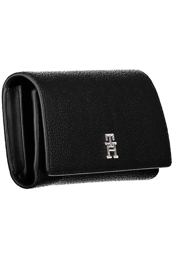 Tommy Hilfiger Black Polyethylene Women Wallet - Ora And Co.