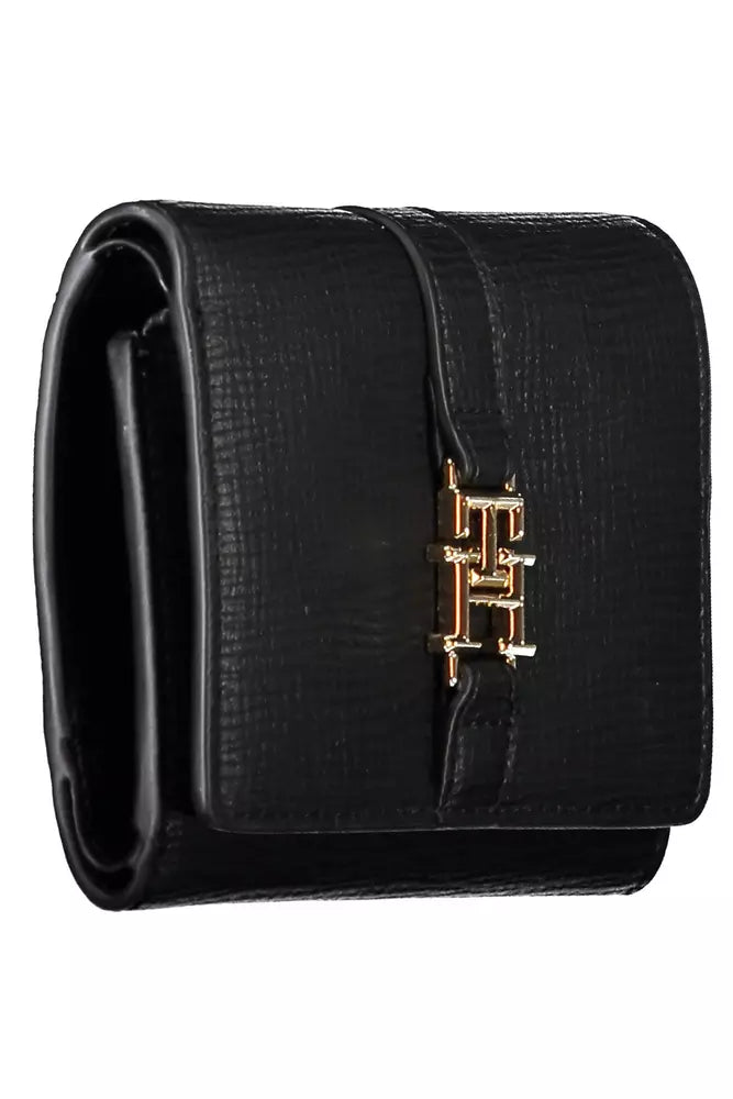 Tommy Hilfiger Black Polyethylene Women Wallet - Ora And Co.