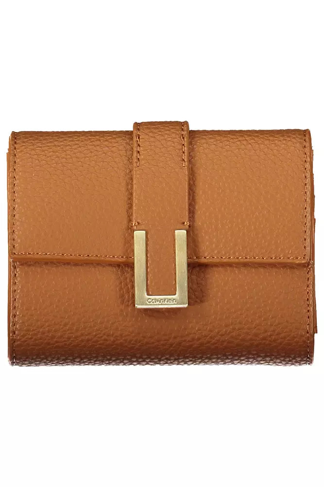 Calvin Klein Brown Polyester Women Wallet - Ora And Co.