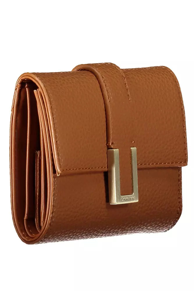 Calvin Klein Brown Polyester Women Wallet - Ora And Co.