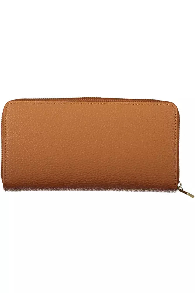 Calvin Klein Brown Polyester Women Wallet - Ora And Co.