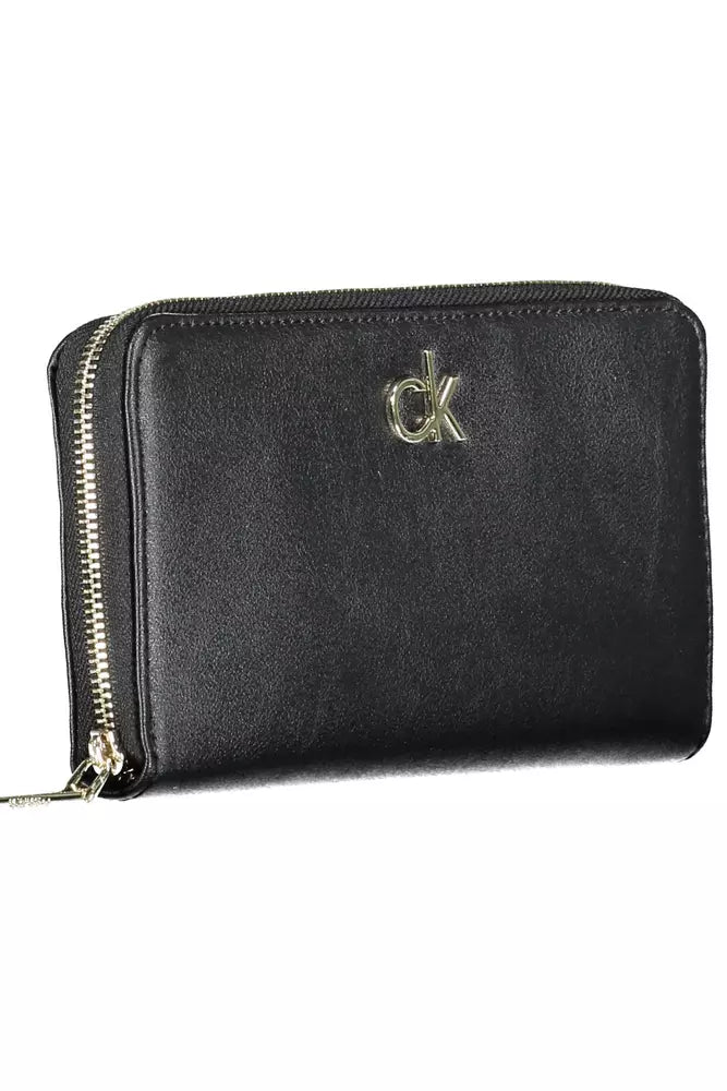 Calvin Klein Black Polyvinylchloride Women Wallet - Ora And Co.