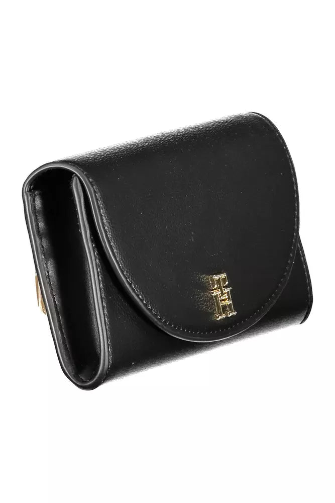 Tommy Hilfiger Black Polyethylene Women Wallet - Ora And Co.