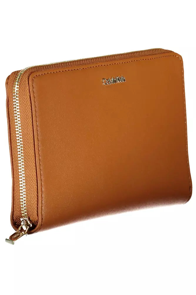 Calvin Klein Brown Polyethylene Women Wallet - Ora And Co.