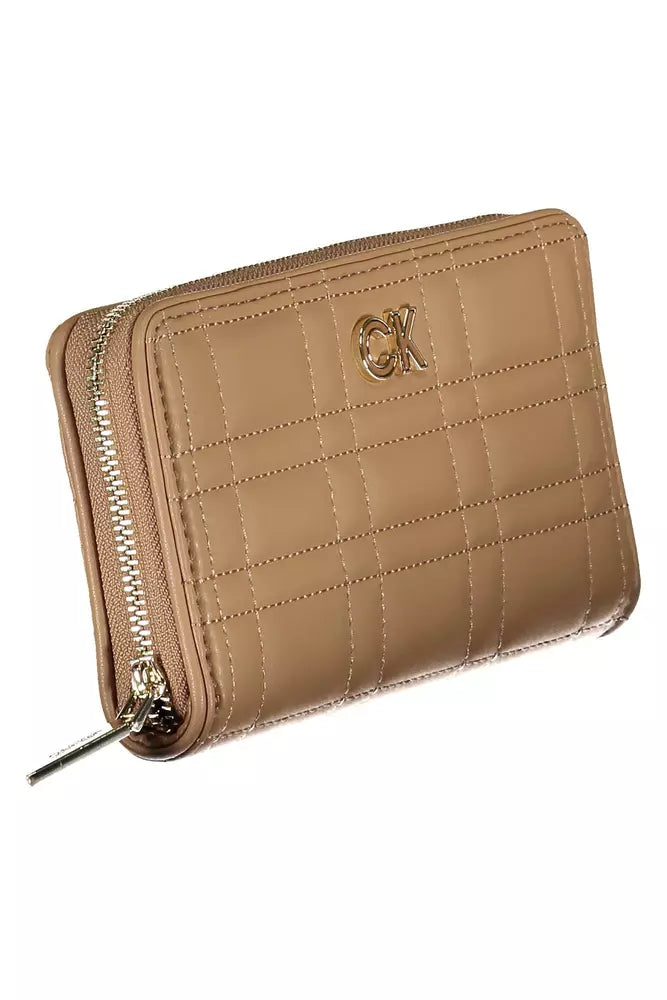 Calvin Klein Beige Polyester Women Wallet - Ora And Co.