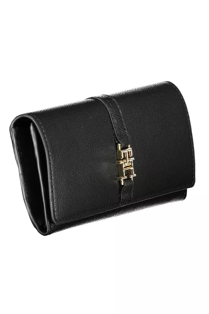 Tommy Hilfiger Black Polyethylene Women Wallet - Ora And Co.