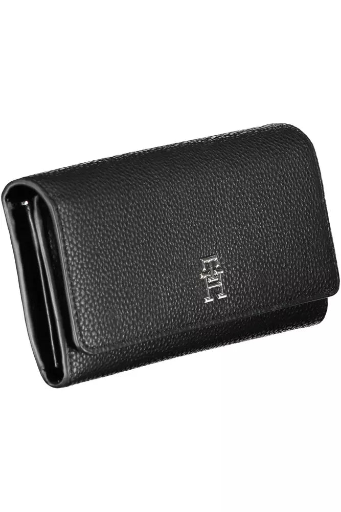 Tommy Hilfiger Black Polyethylene Women Wallet - Ora And Co.