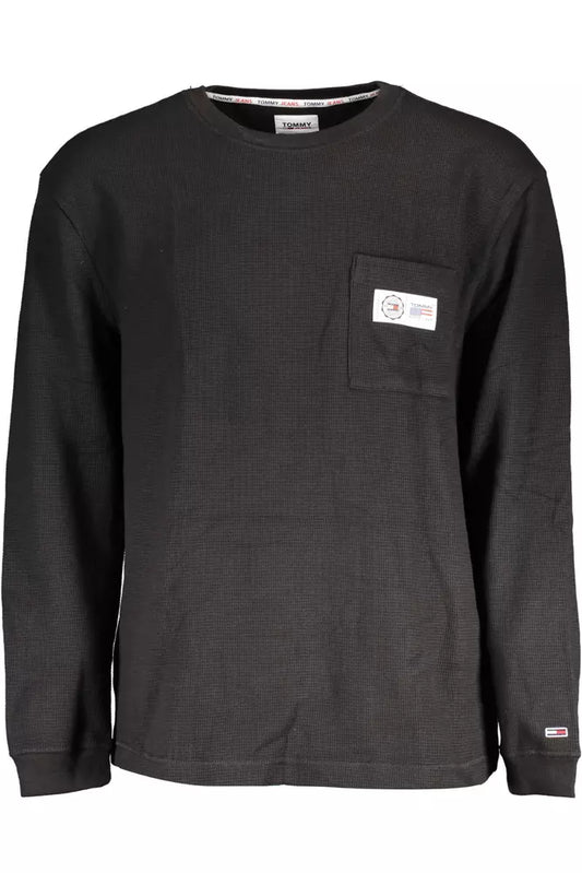 Tommy Hilfiger Black Cotton Men Sweater - Ora And Co.