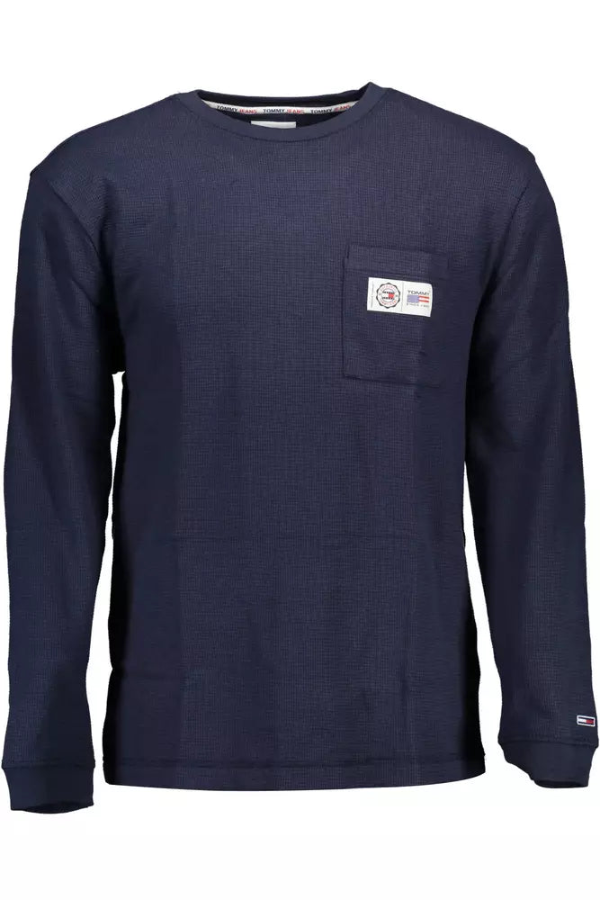 Tommy Hilfiger Blue Cotton Men Sweater - Ora And Co.