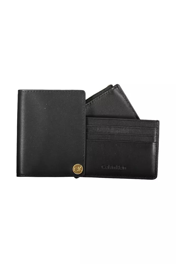 Calvin Klein Black Leather Men Wallet - Ora And Co.