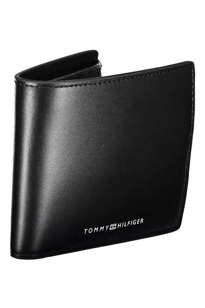 Tommy Hilfiger Black Leather Men Wallet - Ora And Co.