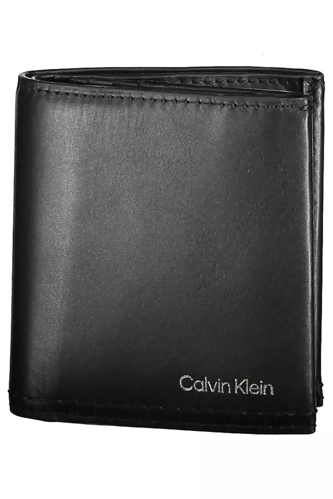 Calvin Klein Black Leather Men Wallet - Ora And Co.