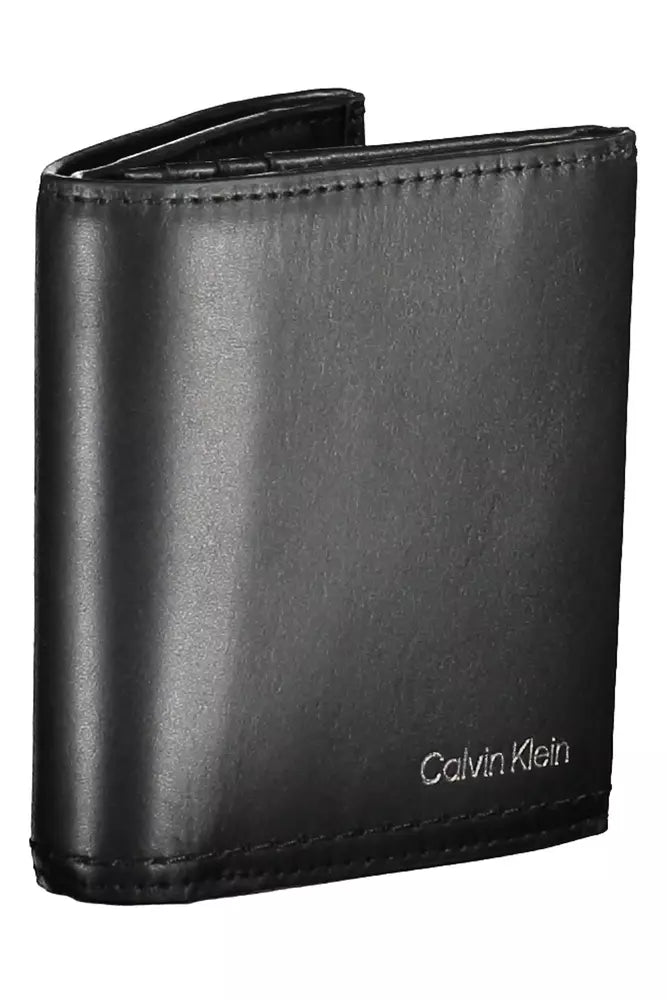 Calvin Klein Black Leather Men Wallet - Ora And Co.