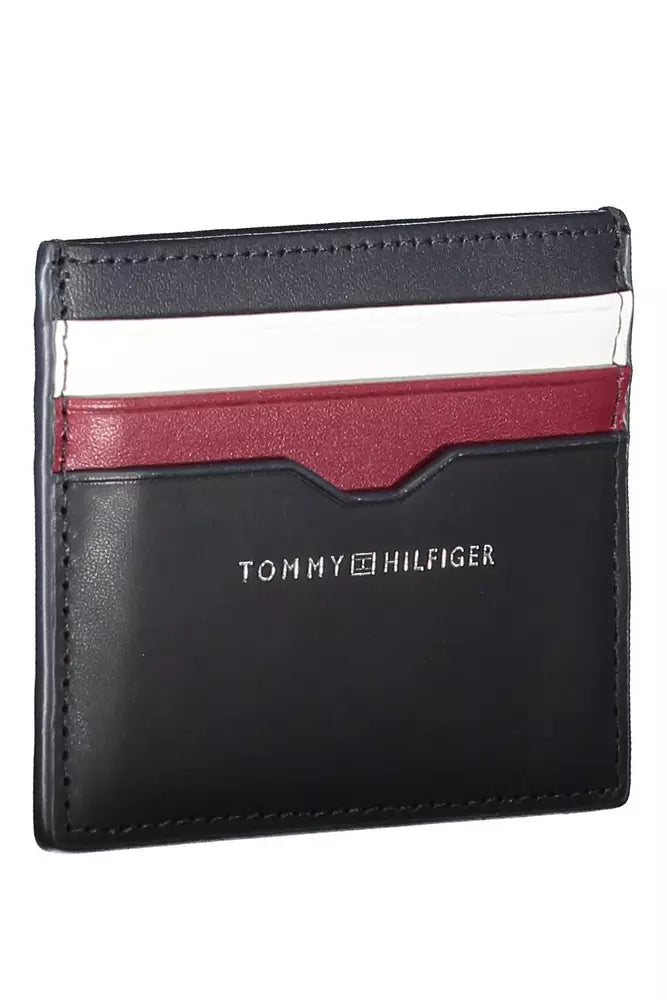 Tommy Hilfiger Blue Leather Men Wallet - Ora And Co.