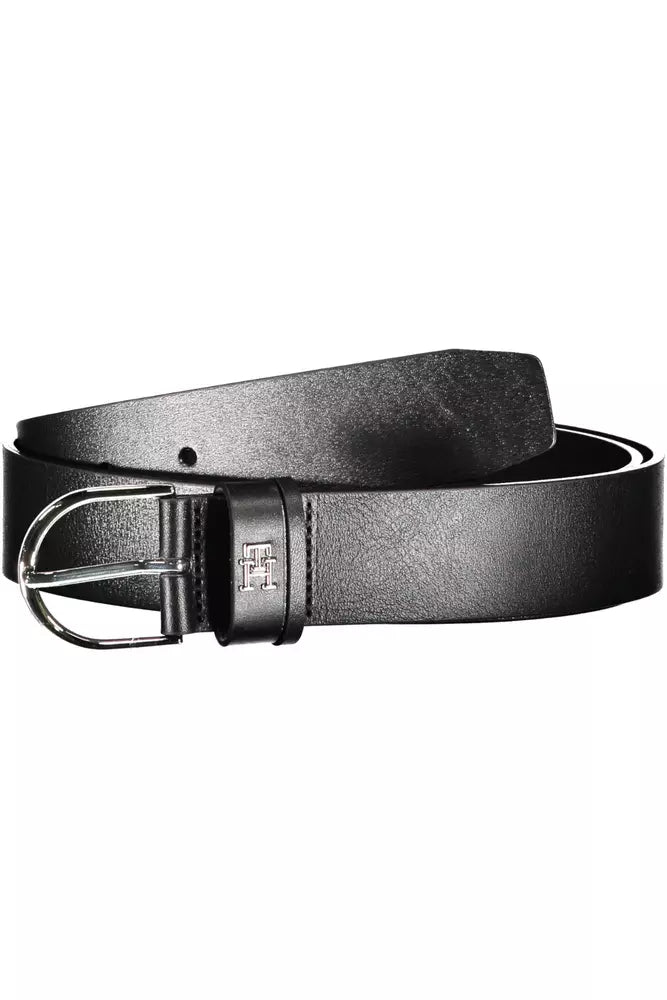 Tommy Hilfiger Black Leather Women Belt - Ora And Co.