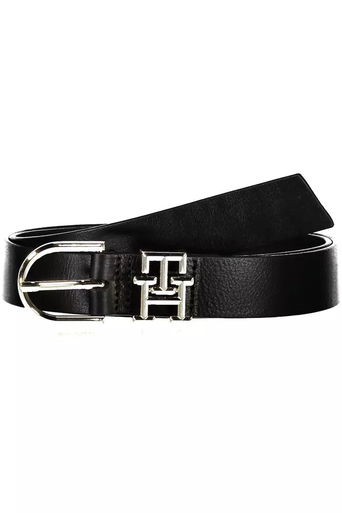 Tommy Hilfiger Black Leather Women Belt - Ora And Co.