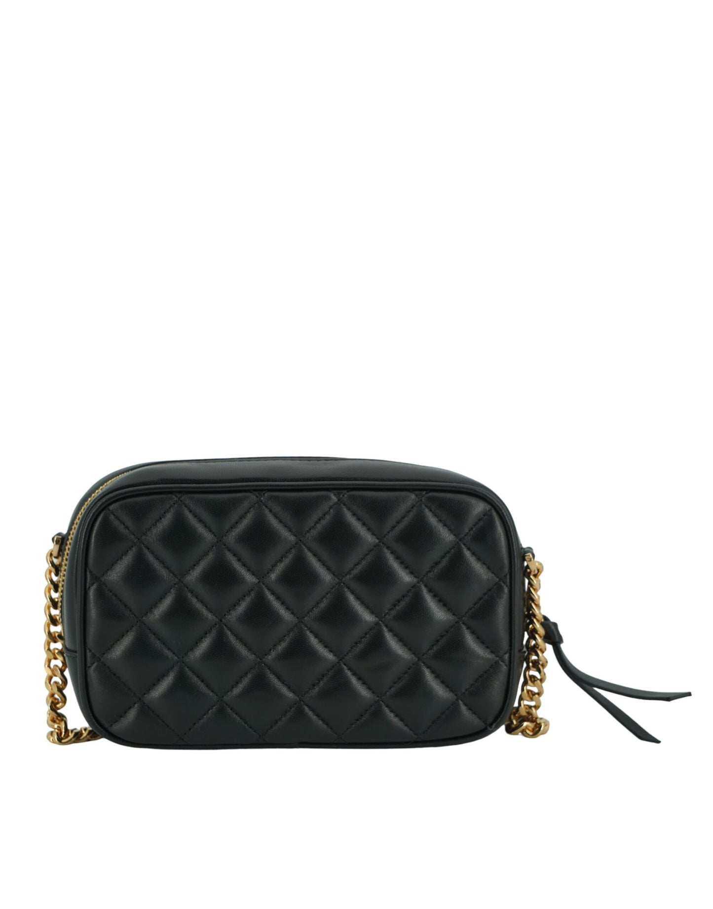 Versace Elegant Small Black Leather Crossbody Bag - Ora And Co.