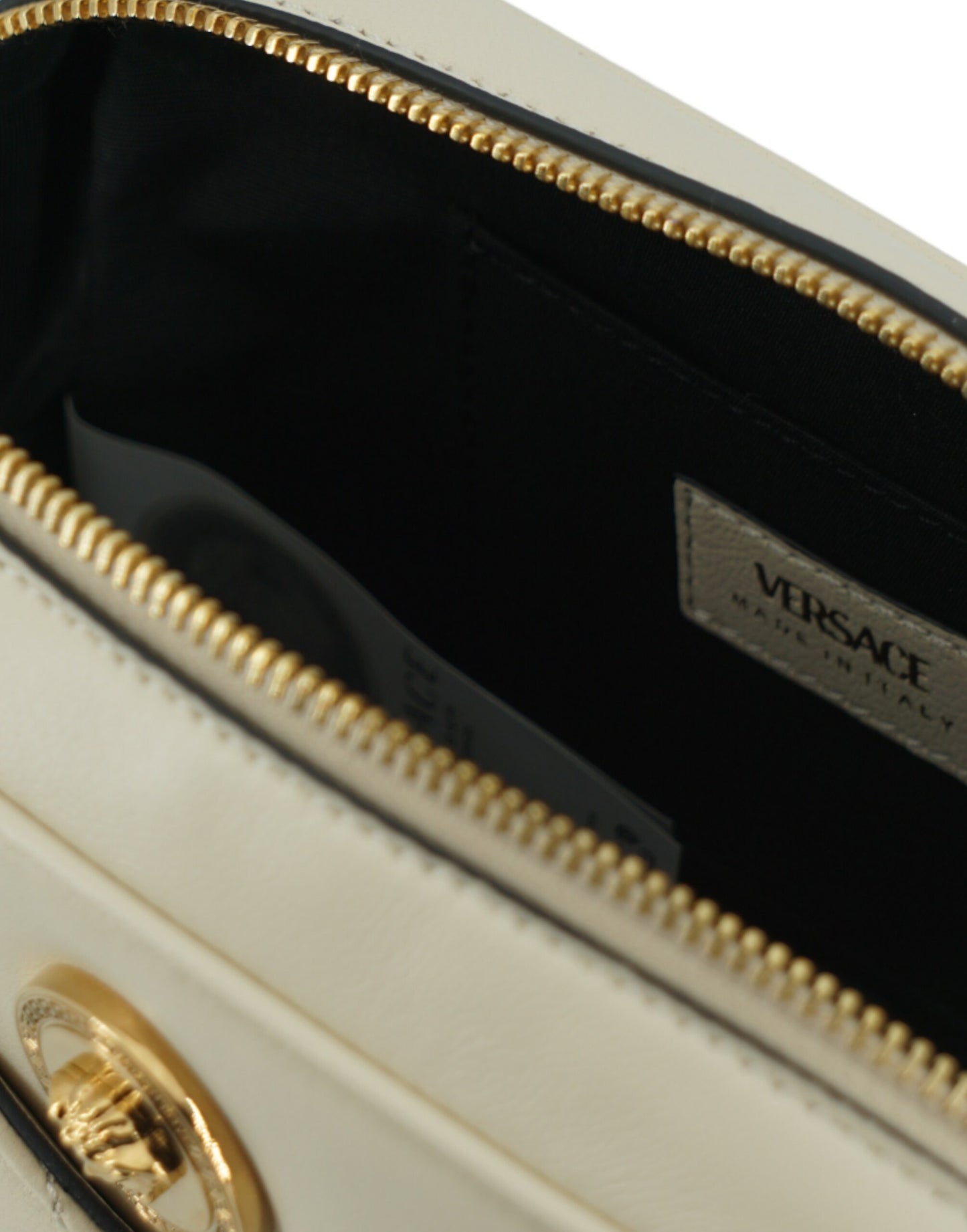 Versace Elegant White Lamb Leather Camera Bag - Ora And Co.