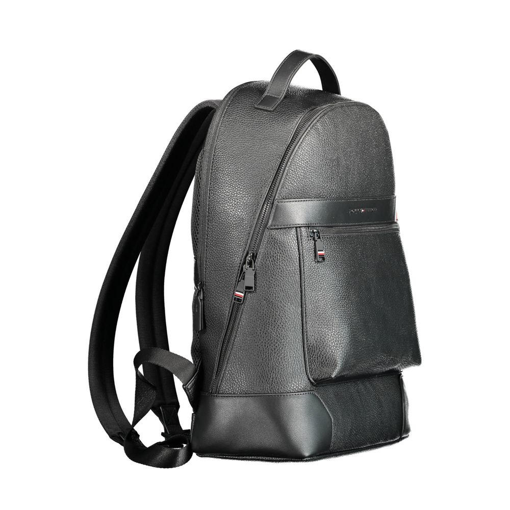 Tommy Hilfiger Black Polyethylene Men Backpack - Ora And Co.