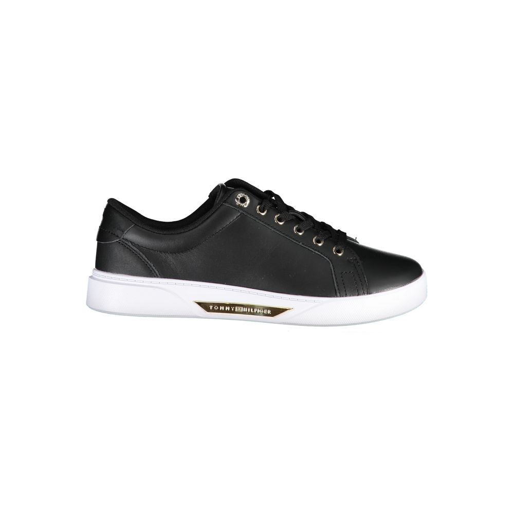 Tommy Hilfiger Black Leather Women Sneaker - Ora And Co.