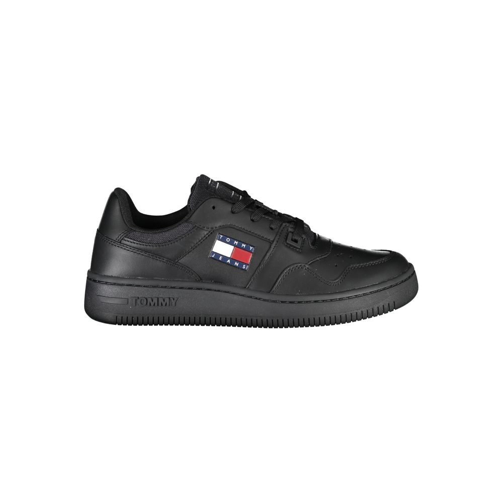 Tommy Hilfiger Black Leather Women Sneaker - Ora And Co.