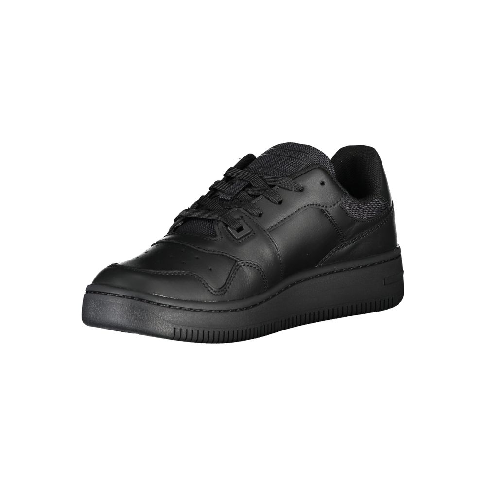 Tommy Hilfiger Black Leather Women Sneaker - Ora And Co.