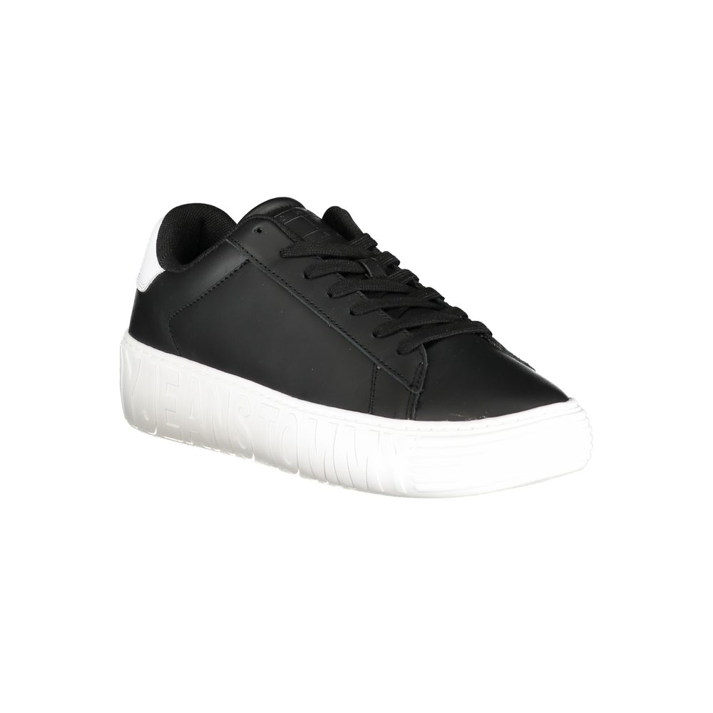 Tommy Hilfiger Black Polyethylene Men Sneaker - Ora And Co.