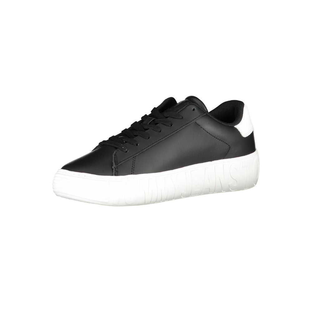 Tommy Hilfiger Black Polyethylene Men Sneaker - Ora And Co.