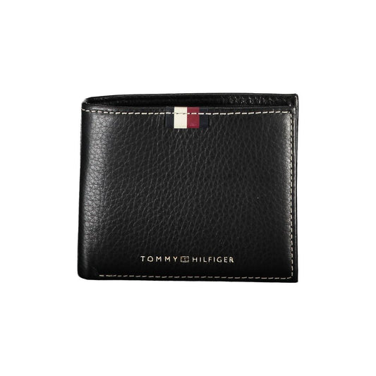 Tommy Hilfiger Black Leather Men Wallet - Ora And Co.